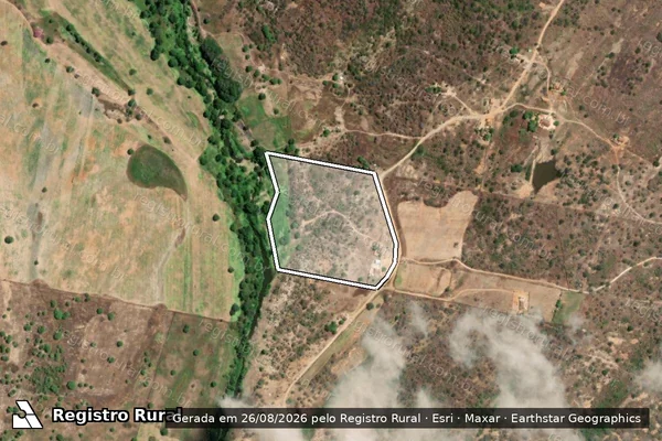 Imagem de satélite de FAZENDA CATINGUEIRA - GLEBA 1 em Tauá - CE