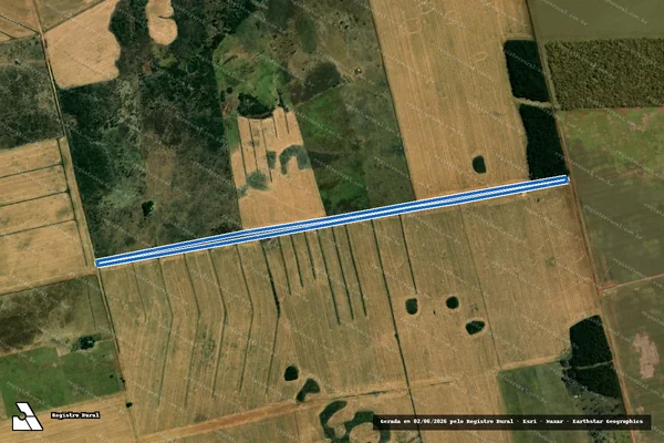 Imagem de satélite de Projeto de Assentamento Uirapuru / Estrada Vicinal 07