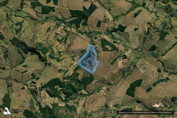 Imagem de satélite de Fazenda dos Mendes Lugar Serra Negra - Parte 01 em São Sebastião do Oeste - MG