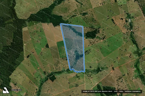 Imagem de satélite de Fazenda Nossa Senhora Aparecida XIV - Parcela 1 em São José dos Quatro Marcos - MT