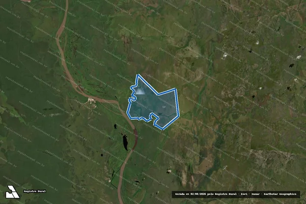 Imagem de satélite de Fazenda Ipê - Parte 1 em Corumbá - MS