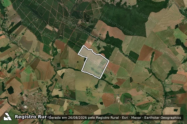 Imagem de satélite de Fazenda São Pedro - Parcela 1 em São Pedro do Turvo - SP