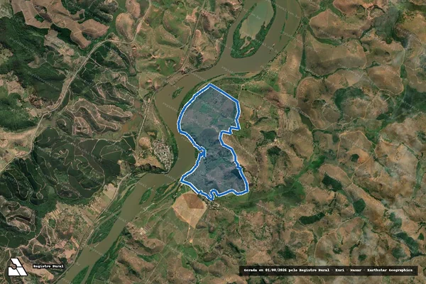 Imagem de satélite de Fazenda Paquetá - PARCELA 01 em Fernandes Tourinho - MG