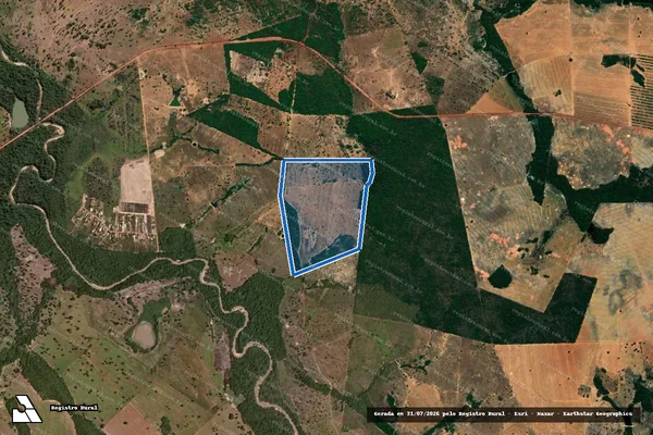 Imagem de satélite de SITIO NOSSA SENHORA APARECIDA - Parte 1 em Crixás - GO