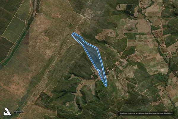 Imagem de satélite de FAZENDA PASSAGEM DO MEIO - Parte 1 em Rio Pardo de Minas - MG