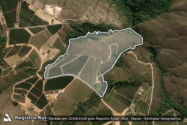 Imagem de satélite de Fazenda Lageado - Parte 1 em Vargem Bonita - MG