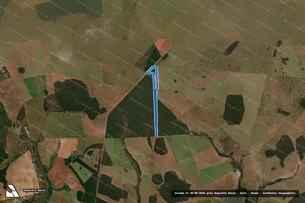 Imagem de satélite de Fazenda Bracinho-Parte 03-B - Fazenda Bracinho-Parte 03-B1 em Bandeirantes - MS