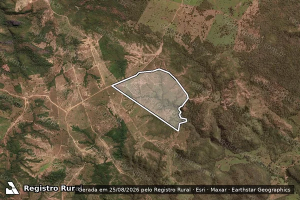 Imagem de satélite de FAZENDA BOA ESPERANÇA - 001 em Lavandeira - TO