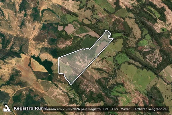 Imagem de satélite de FAZENDA BOLÍVIA  QUINHÃO 2 - Parcela 1 em Cabeceira Grande - MG