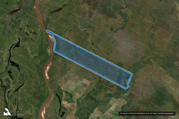 Imagem de satélite de FAZENDA CALIFÓRNIA - 001 em São Miguel do Araguaia - GO