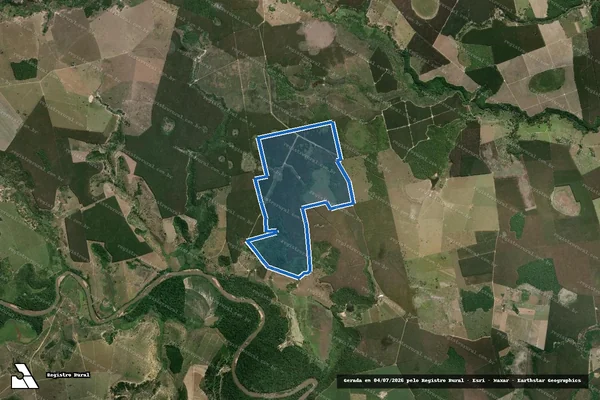 Imagem de satélite de Fazenda Estância Corcovado - Gleba 05 Única em Nova Viçosa - BA