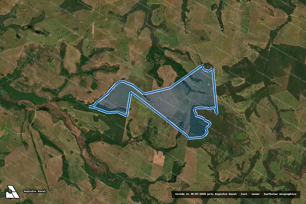 Imagem de satélite de FAZENDA PONTAL - ÁREA REMANESCENTE em Figueirão - MS
