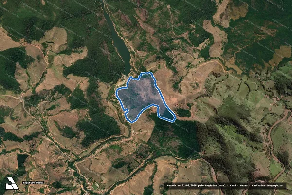 Imagem de satélite de SITIO ZÉ RUSSO - Parcela 1 em Dores de Guanhães - MG