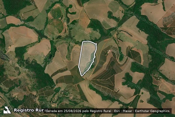 Imagem de satélite de Fazenda Santa Lucia - Matrícula 21.709 em Machado - MG