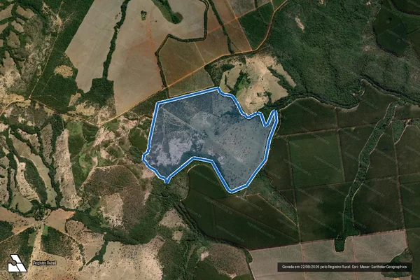 Imagem de satélite de FAZENDA RIBEIRÃO - Parcela 1 em Abaeté - MG