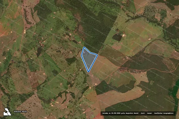 Imagem de satélite de FAZENDA SÃO PEDRO - FAZENDA SÃO PEDRO ? MAT. 846 ? D em Novo São Joaquim - MT