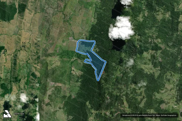 Imagem de satélite de FAZENDA DITOSA - Parte 2 em Coaraci - BA
