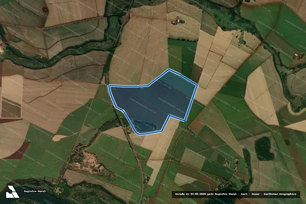 Imagem de satélite de Fazenda Cascalho - Gleba B em Palmital - SP