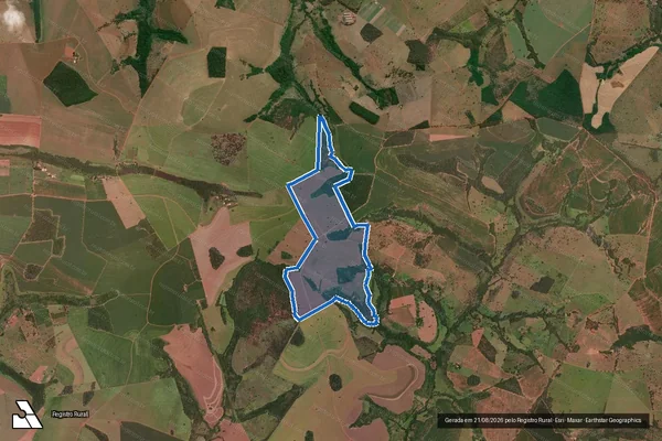 Imagem de satélite de FAZENDA CAMPO ALEGRE - 001 em Monte Alegre de Minas - MG