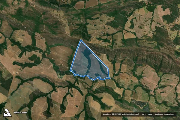 Imagem de satélite de FAZENDA PASSAGEM DO BURITI, PARTE INTEGRANTE FAZ MUQUEM III - MATRICULA 1900 em Santa Cruz de Goiás - GO