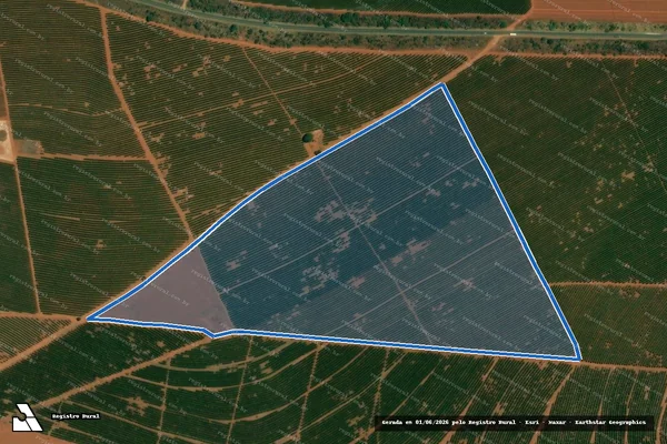 Imagem de satélite de Fazenda Santa Barbara, lugar Corquinho - Parte 2 em Monte Carmelo - MG