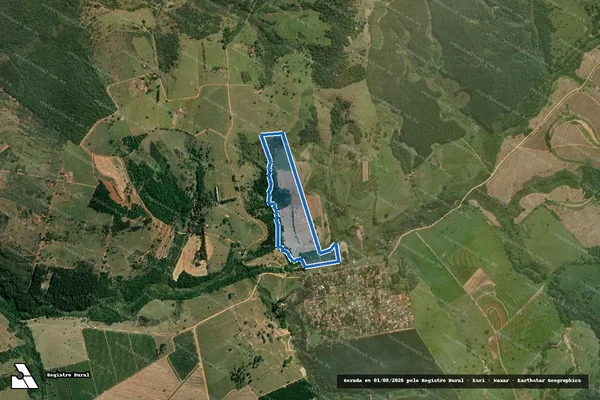 Imagem de satélite de Sítio Santo Antonio - Área 01 em Piratininga - SP