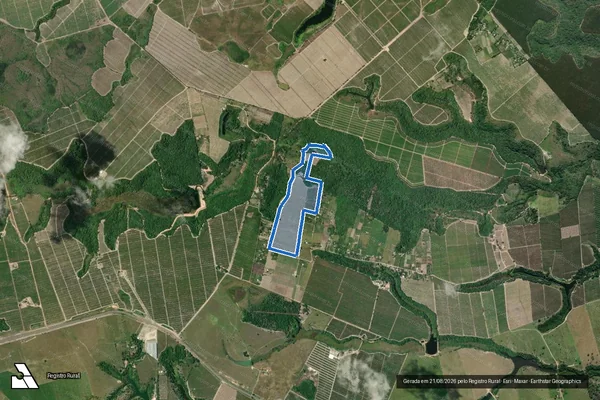 Imagem de satélite de FAZENDA JOÃO DE BARRO - Matrícula 5200 em Santa Cruz Cabrália - BA