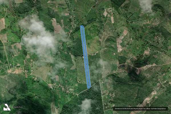 Imagem de satélite de FAZENDA BACIAS OU MUCAMBO DO RIO AZUL - GLEBA 05 em Rio Real - BA