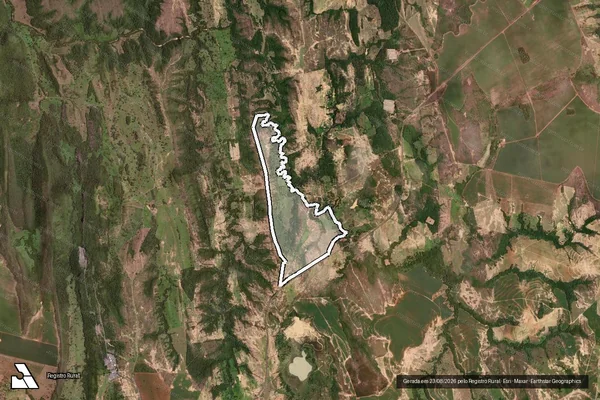Imagem de satélite de FAZENDA SANTO ANTONIO DOS ALVES - PARTE, lugar den. QUILOMBO, hoje den. FAZENDA PALMITO - 001 em Formosa - GO