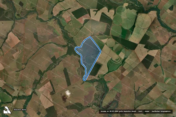 Imagem de satélite de FAZENDA SAO JERONIMO / Parte 1 em Caçu - GO