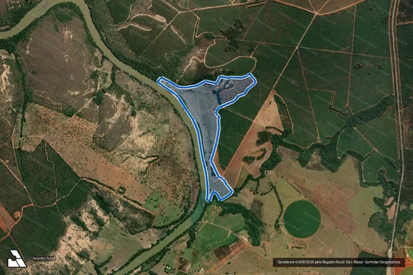 Imagem de satélite de FAZENDA ESTANCIA COTTAGE - 001 em Curvelo - MG