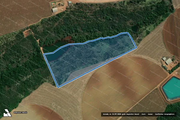 Imagem de satélite de Fazenda Airão/Lagoa, lugar denominado ?Itambé? - Parte 1 em Nova Ponte - MG