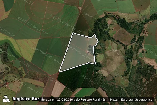 Imagem de satélite de Fazenda Esperança - Parcela 1 em Pirajuba - MG