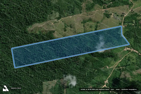 Imagem de satélite de SÍTIO SANTA LUZIA ? GLEBA CUPARI - Parte 1 em Rurópolis - PA