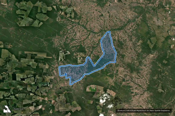 Imagem de satélite de PROJETO DE ASSENTAMENTO PEDRAS MOCAMBO  - GLEBA A em São João do Soter - MA