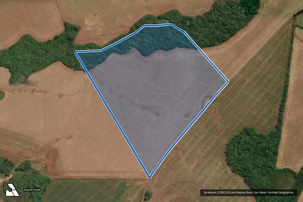 Imagem de satélite de FAZENDA PINHEIRO SECO - Matrícula 2.438 em Campos Novos - SC