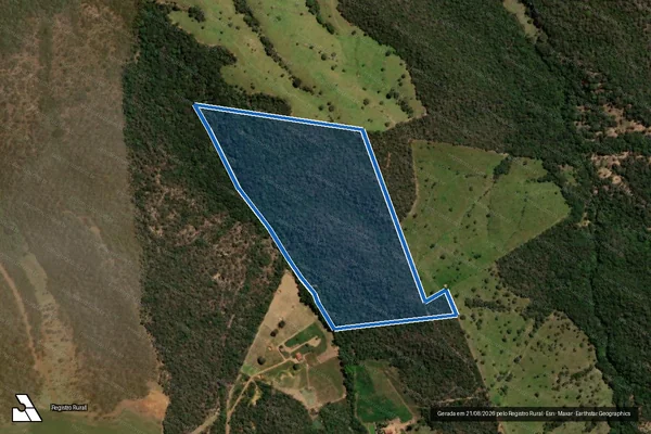 Imagem de satélite de FAZENDA RIO PRETO - GLEBA 01 em São Miguel do Passa Quatro - GO