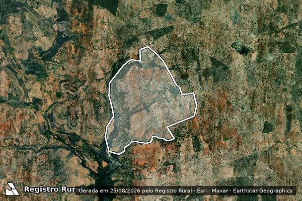 Imagem de satélite de FAZENDA PARAISO DO LAGO - GLEBA 1 em Cansanção - BA