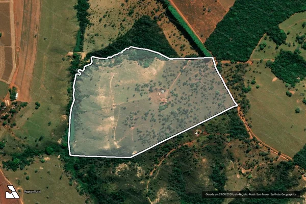 Imagem de satélite de Fazenda Aranha - Gleba 01 em Bambuí - MG