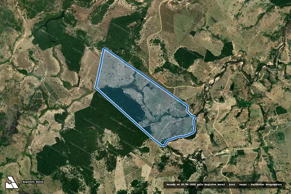 Imagem de satélite de Fazenda Novo Mundo - Parte 1 em Guaratinga - BA