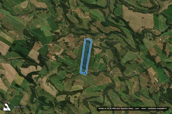 Imagem de satélite de Parte do Lote Rural nº 138 - Gleba B em Guaraciaba - SC