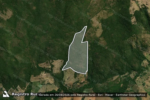 Imagem de satélite de RESERVA PARTICULAR DO PATRIMONIO NATURAL 05 E RESERVA LEGAL 05 – PROJETO DE ASSENTAMENTO CANUDOS / RPPN 05 E RESERVA LEGAL 05 – P.A. CANUDOS