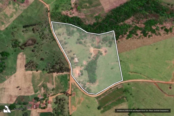 Imagem de satélite de PA Rosa Luxemburgo - Lote 51A - Lote 51 ? Parte 1 em Congonhinhas - PR