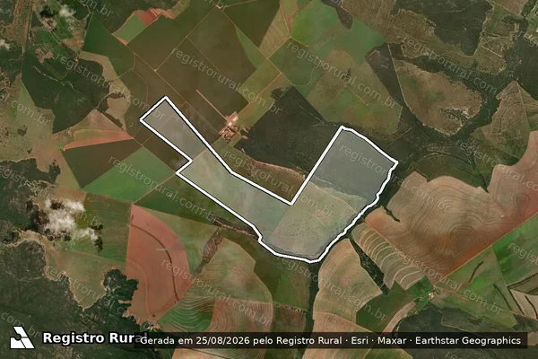 Imagem de satélite de Fazenda Nascente – Desmembramento em Rio Verde de Mato Grosso - MS