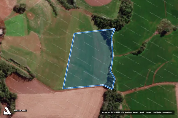 Imagem de satélite de PARTE DO LOTE RURAL Nº 79, 2ª SEÇÃO GUARITA - Parcela 1 em Vista Gaúcha - RS