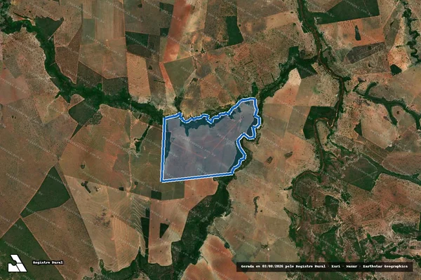 Imagem de satélite de FAZENDA BELA VISTA - 001 em Palestina de Goiás - GO