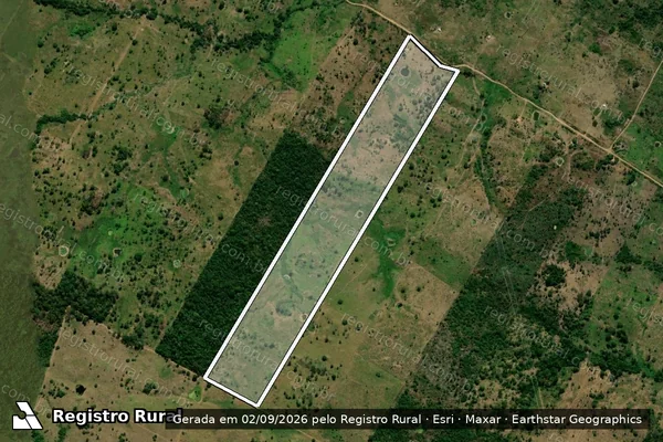 Imagem de satélite de Sítio Lagoa Azul - V.P 54, Quadra 76, Lote 08 - Parcela 1 em Curionópolis - PA