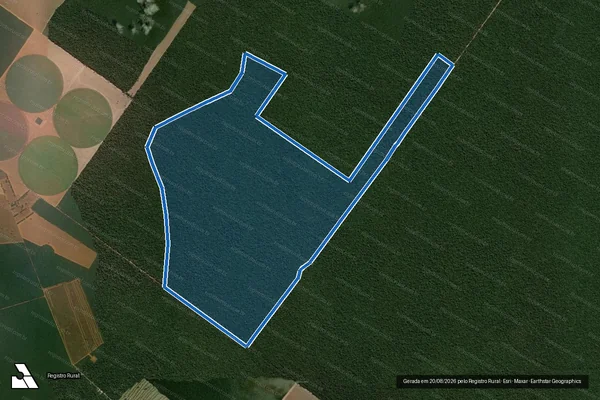 Imagem de satélite de Fazenda Continental - Matrícula nº 8497 CRI Cláudia - AREA 3 em Cláudia - MT