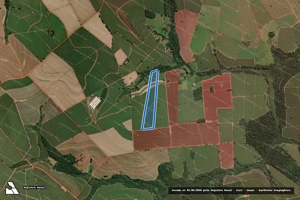 Imagem de satélite de FAZENDA NOSSA SENHORA APARECIDA - GLEBA D - GLEBA  4 em Onda Verde - SP