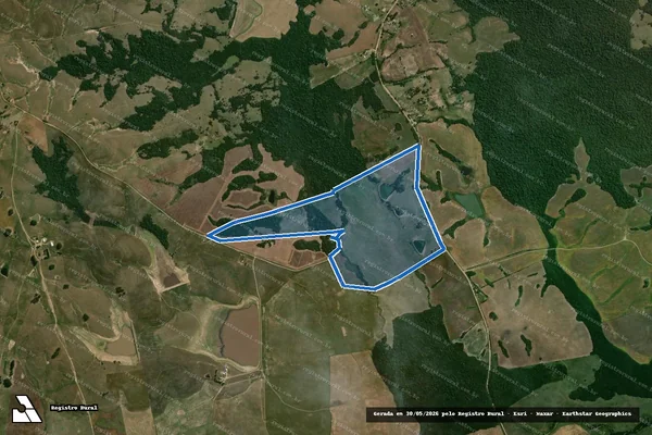 Imagem de satélite de Granja Boa Esperança em São Gabriel - RS